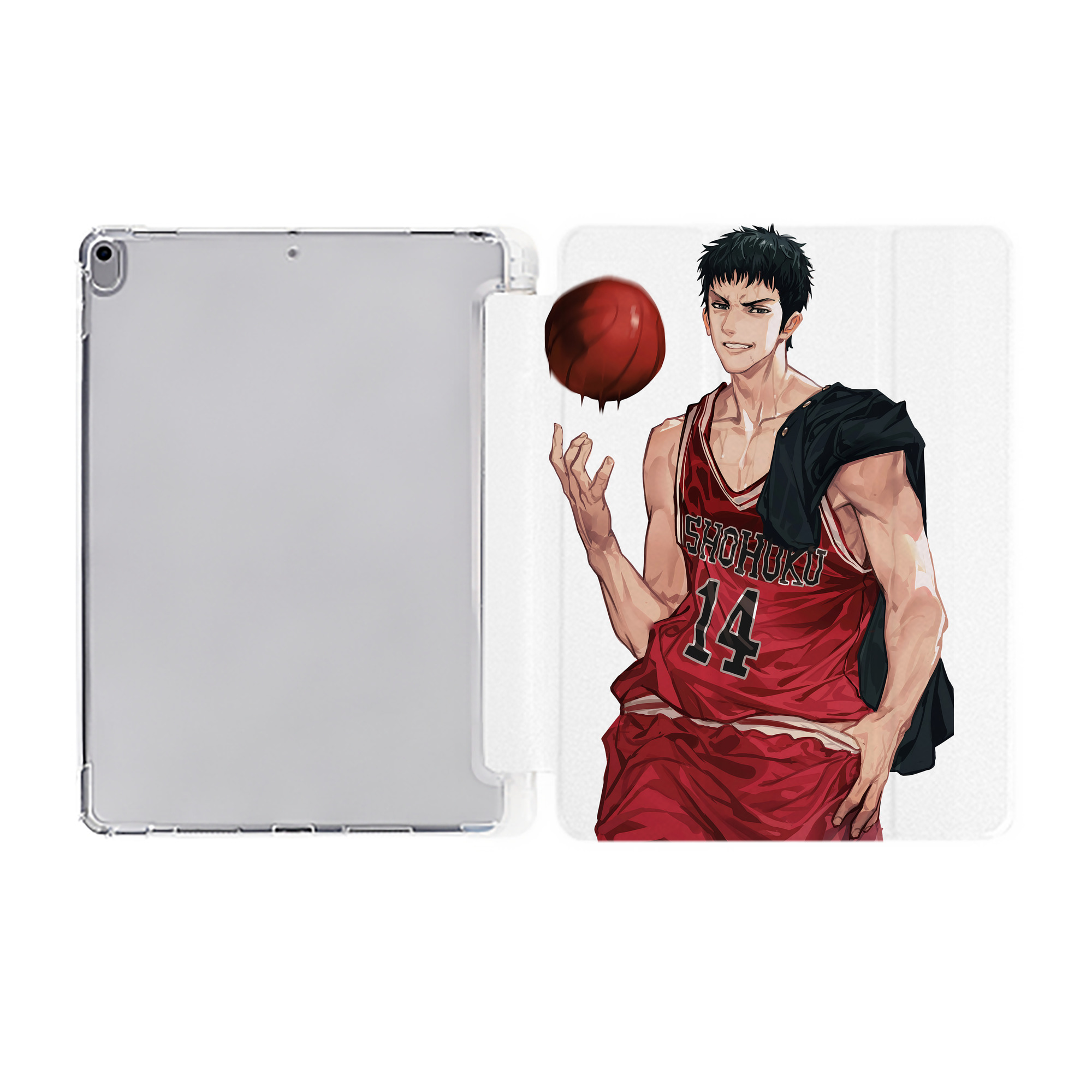 （画像用） SLAM DUNK／スラムダンク IPad ケース ペン収納付き 三つ折りスタンド PUレザー×シリコン 対応機種9.5/10.5/10.9インチ